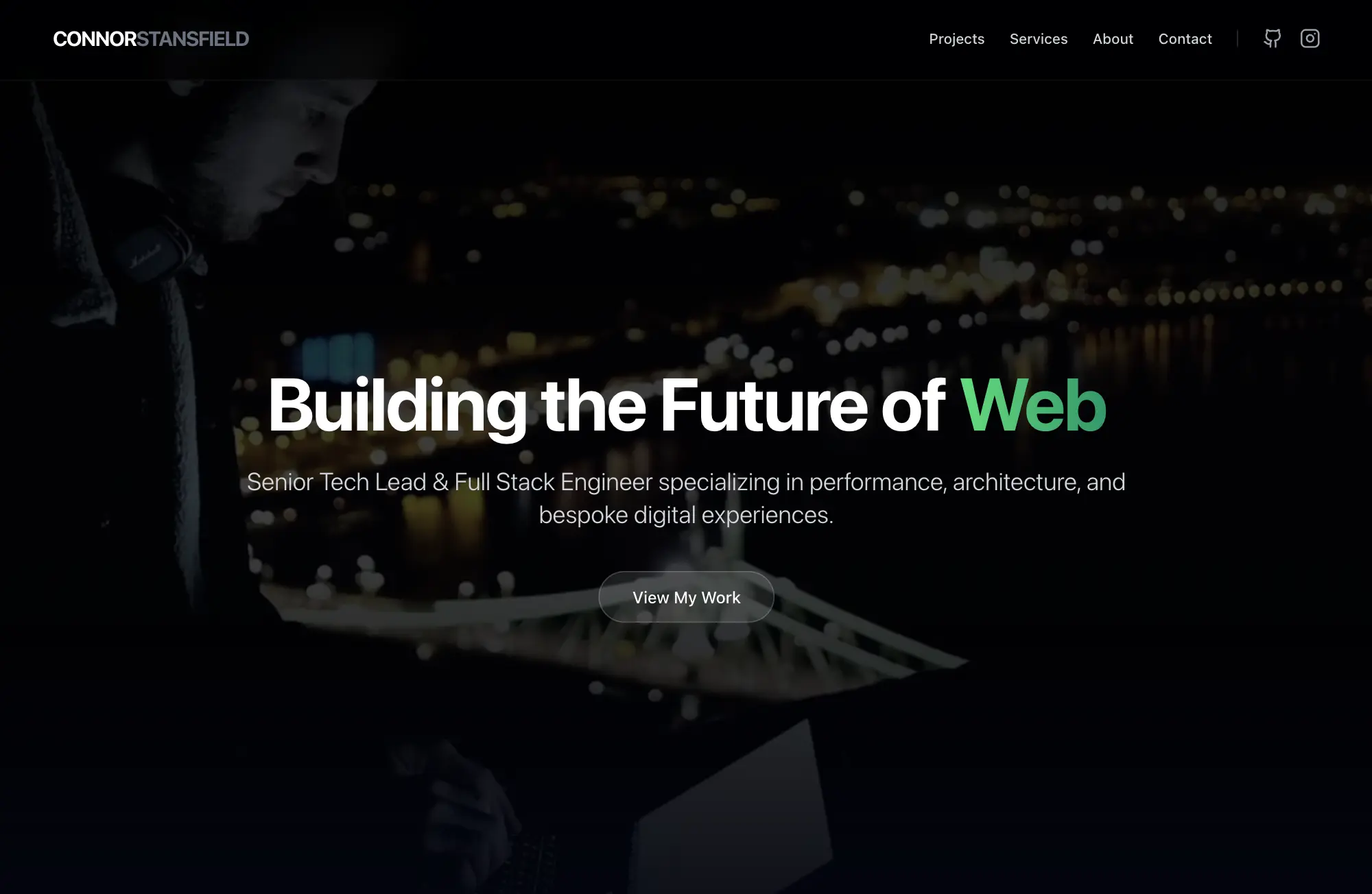 Website displayed on laptop
