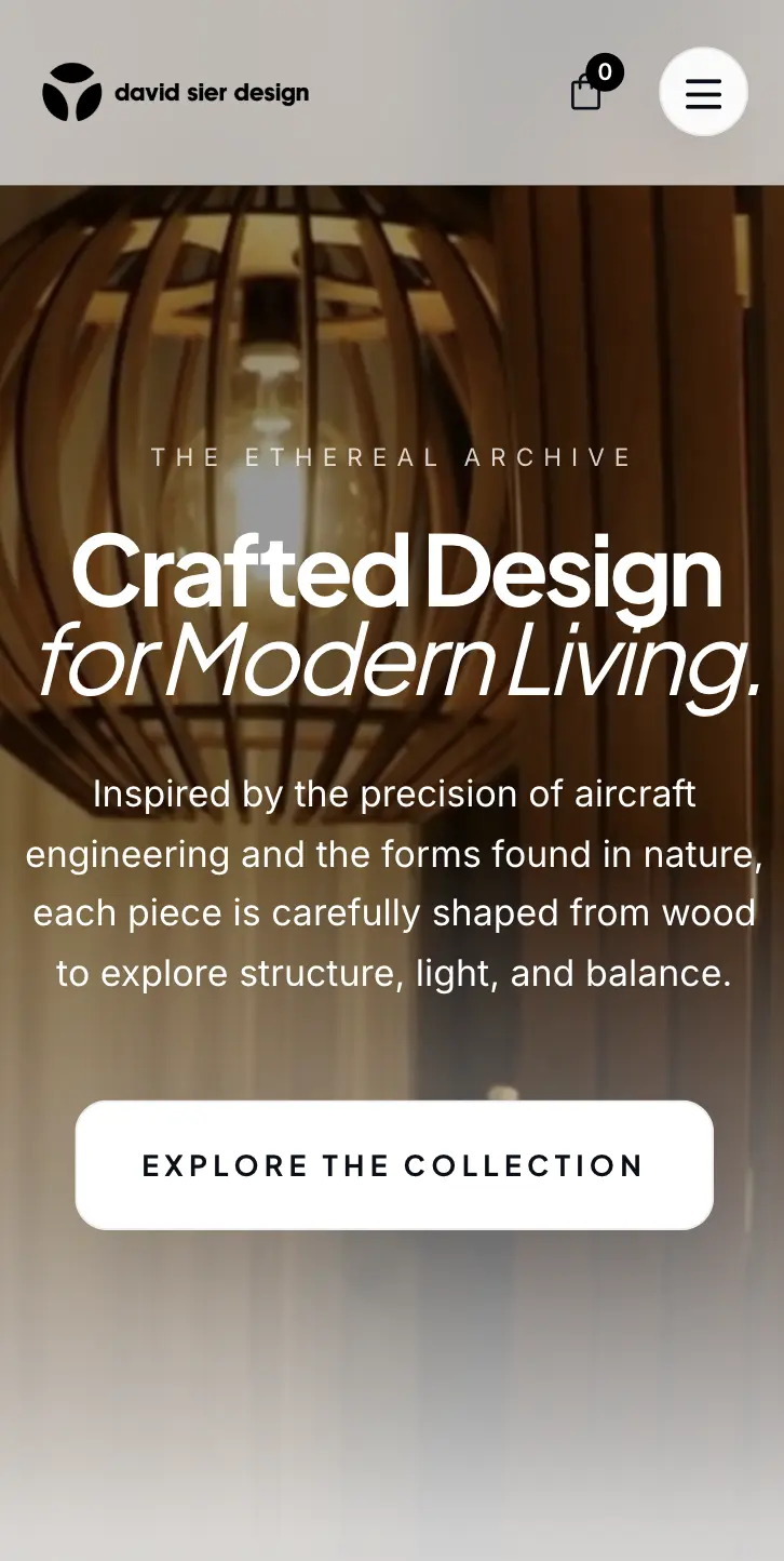 Website displayed on phone